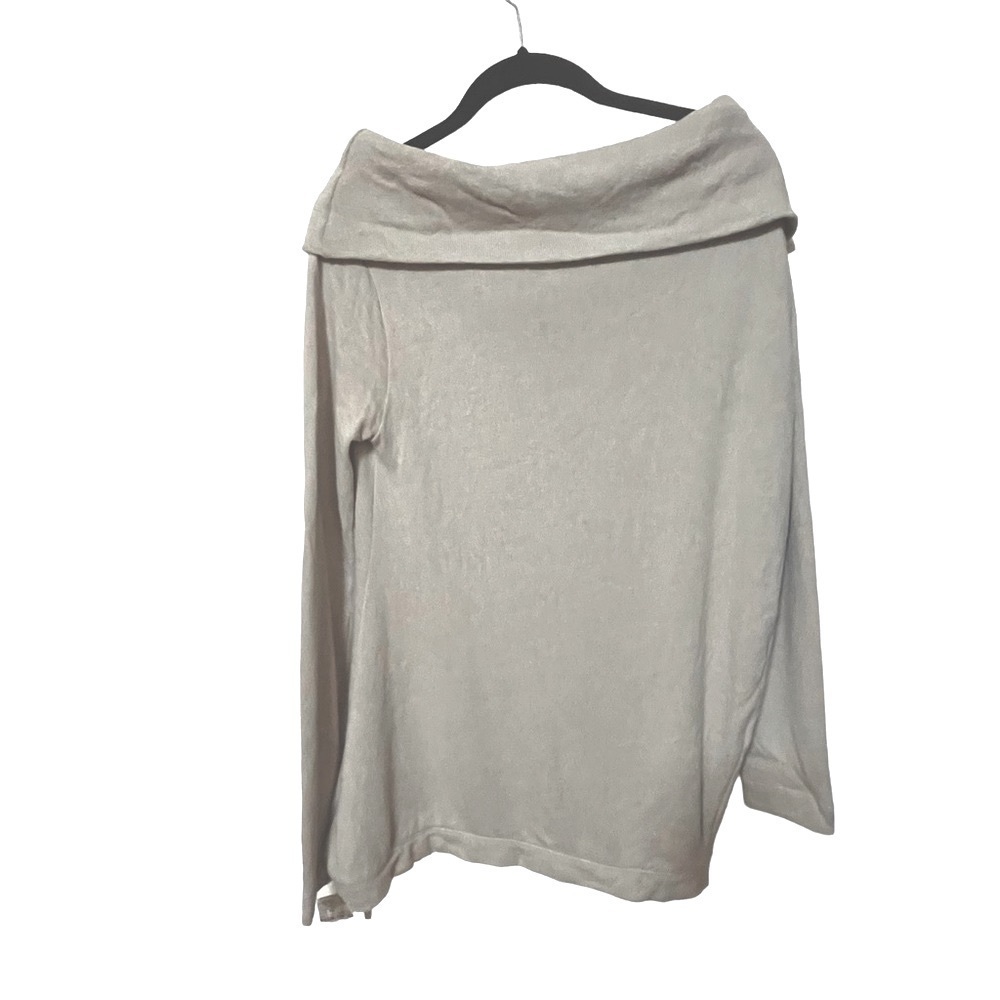 NWT PATRICIA PEPE SWEATER ASSYMETRICAL OFF THE SHOULDER BEIGE MELANGE WOOL BLEND